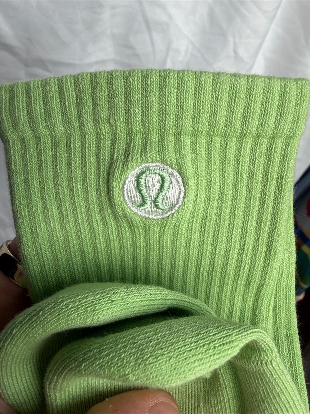lululemon socks Daily Essential Ribbed Crew Socks - Light Green